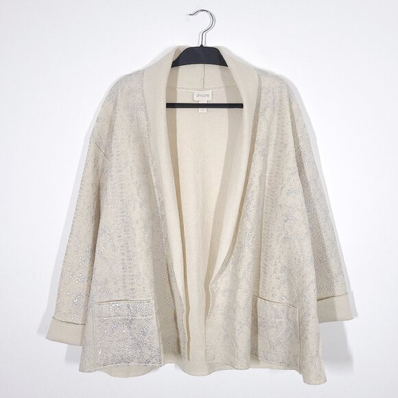 Chico's 100% Wool Cardigan Lighweight Jacket - Picture 1 of 11